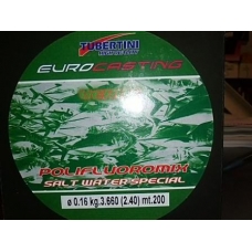 Fio Tubertini Euro Casting Verde 0,28mm 10,40kg 200mt